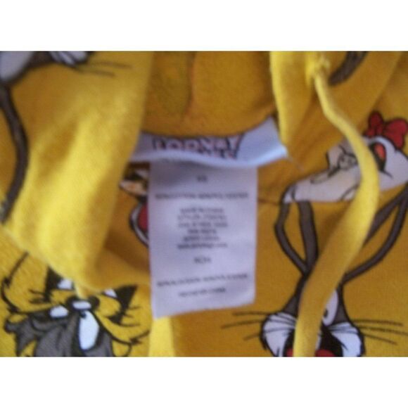 Looney Tunes Cropped Hoodie Sz XS Women All‎ Over Print Long Sleeve - Picture 5 of 6